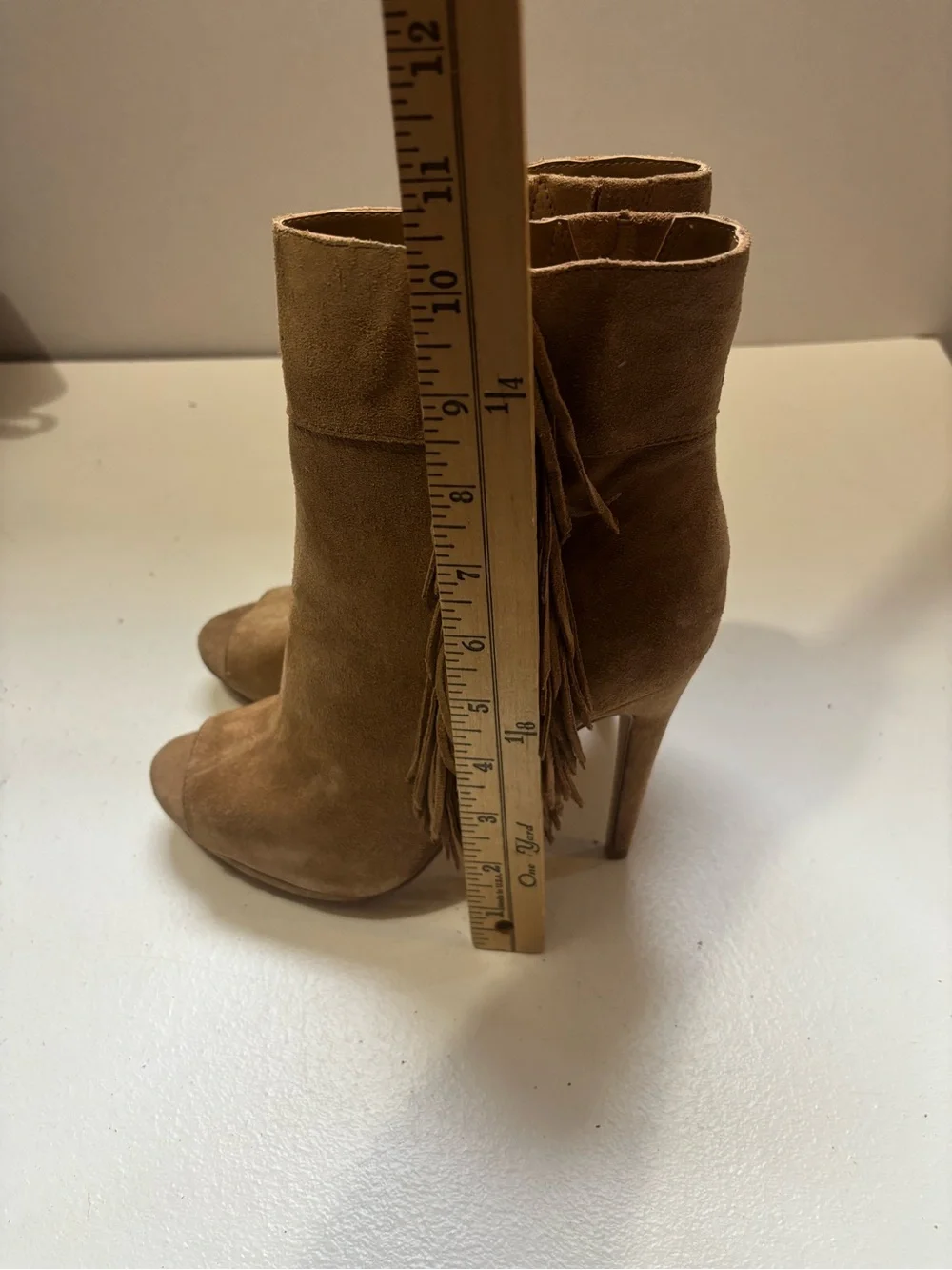 BCBGeneration Fringed Open Toe Booties Size 10 M